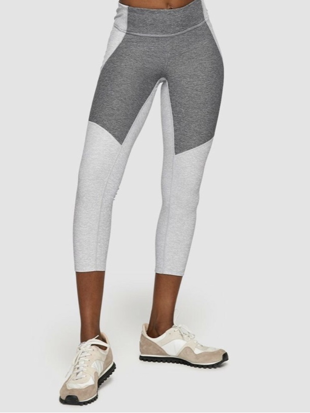 Outdoor Voices Warmup cropped legging two tone gray sz Medium